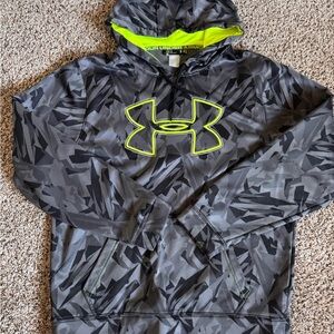 Under Armour Hoodie - Gray and Neon Yellow